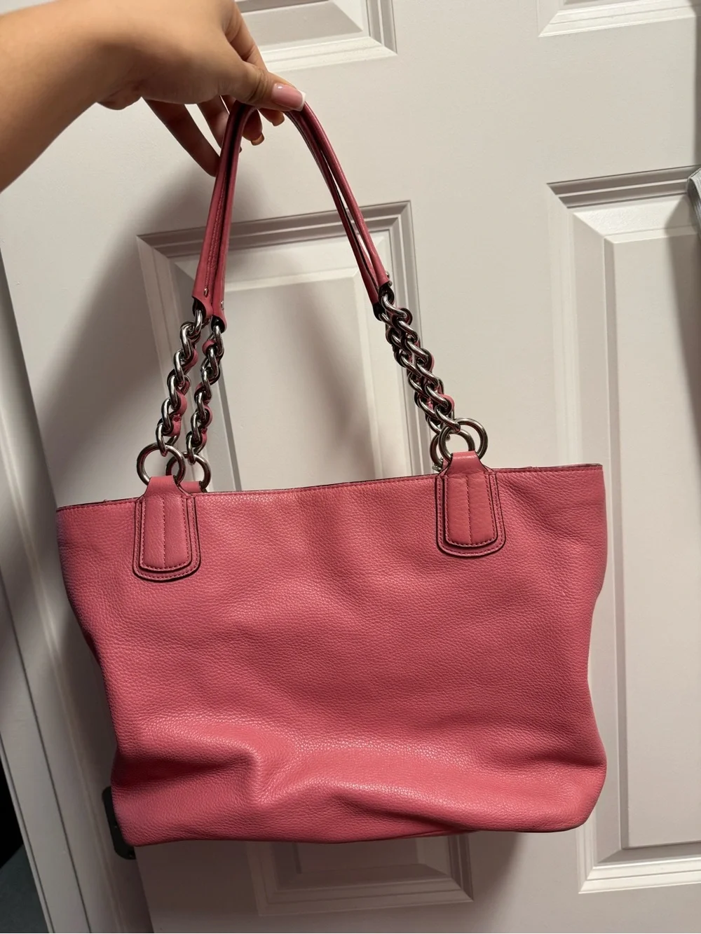 Vintage Coach Leather Pink Tote shoulder Bag